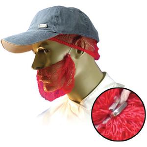Disposable Beard Nets - Polypropylene, Red, Pack, 50, 19"