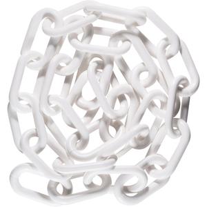 25' Plastic Chain Barrier - White
