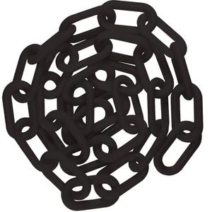 25' Plastic Chain Barrier - Black
