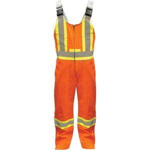 Overalls - High Visibility Orange, Silver/Yellow, 2X-Large, Small, Medium, Large, X-Large, 3X-Large, 4X-Large, Poly-Cotton, CSA Z96-15 Class 1 - Level 2 and ANSI/ISEA 107-2015 Type O - Class 1