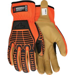 UltraTech™ Impact Gloves - Large, Medium, X-Large, 2X-Large, Slip-On, Grain Leather, DSM Dyneema® Diamond Technology