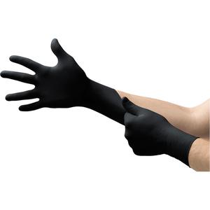 Onyx® Gloves - Small, Medium, Large, X-Large, 2X-Large, Nitrile, 9.5", 3.5-mil, Textured Fingertips, Black, Powder-Free, Accepted for use in Canadian Food Processing Facilities, Non-Medical