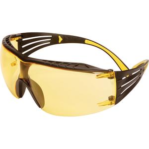 Securefit™ 400 Series Safety Glasses - Meets/Exceeds CSA Z94.3/ANSI Z87+, Amber, Anti-Fog/Anti-Scratch, Black & Yellow
