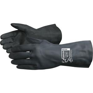 Chemstop™ Lined Chemical-Resistant Gloves - 10, 7, 8, 9, 11, 12", 30-mil, Straight, Neoprene, Flock-Lined, Unrated, Black