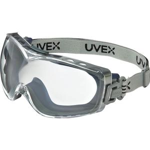 Uvex HydroShield® Stealth® OTG Safety Goggles - Indirect, Clear, ANSI Z87+/Meets/Exceeds CSA Z94.3, Anti-Fog/Anti-Scratch, Fabric, Navy