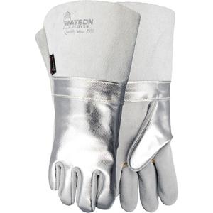 1034A Welding Gloves - 9, 10, 11, 12, 13, Cotton/Fleece, Split Cowhide, Gauntlet, Wing