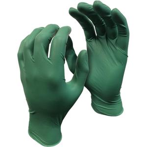 5559PF Green Monkey™ Gloves - Large, Small, Medium, X-Large, 2X-Large, Nitrile, 9.5", 4-mil, Fully Textured, Green, Powder-Free, None, Non-Medical, 1.5, Rolled