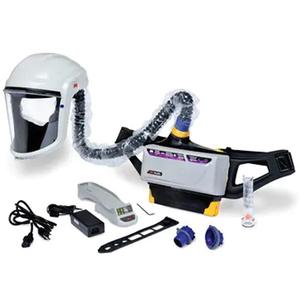 Versaflo™ Powered Air Purifying Respirator Painter's Kit - Headcover & Faceshield, Lithium-Ion, 6-10 Hours, Back-Mounted, Belt, Magenta/Black