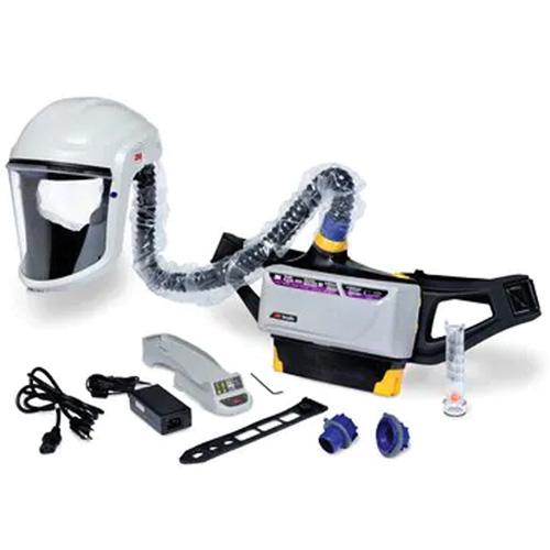 Versaflo™ Powered Air Purifying Respirator Painter's Kit - Headcover & Faceshield, Lithium-Ion, 6-10 Hours, Back-Mounted, Belt, Magenta/Black