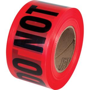 PrimeGuard™ "Danger Do Not Enter" Barricade Tape - 1000', 3", Black on Red, English, Case, 12