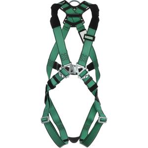 V-Form™ Safety Full Body Harness - Fall Arrest, A, 400 lbs., X-Small, Medium/Large, X-Large, 2X-Large, Back, Pass-Through/Mating, Pass-Through/Mating