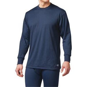 FR Base Layer Long Sleeve T-Shirt - 2X-Large, Small, Medium, Large, X-Large, 3X-Large, Navy Blue, Kermel®/Lenzing™, NFPA 70E-CAT1, ASTM F1506, CSA Z462-CAT1, Cat 1 ARC