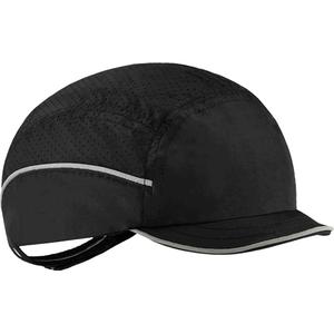 Skullerz® 8955 Lightweight Bump Cap Hat - None, Black, Long, High-density polyethylene