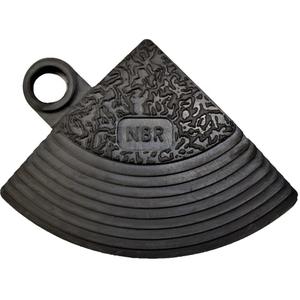 Edging Corner for 24/Seven® Locksafe® Anti-Fatigue Mats - Black, Natural Rubber, 3", 3"