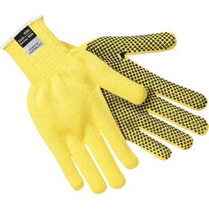 Cut Pro™ String Knit Gloves - Large, Small, Medium, X-Large, Kevlar®, Single Sided, 7, Yellow