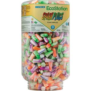EcoStation™ SparkPlugs® Earplug Refill - Uncorded, 33, One-Size, ANSI S3.19-1974/Meets/Exceeds CSA Class AL, Bulk - Canister