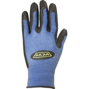 General Purpose Coated Gloves - Large, Medium, 13, Polyester, Rubber Latex, Dipped Palm, Unlined, Blue & Black, EN 388 Level 1, EN 388 Level 2, EN 388 Level 4