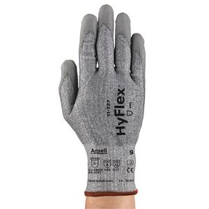 HyFlex® 11-727 Series Cut Resistant Gloves - 6, 10, 11, 15, Intercept™, Polyurethane, Dipped Palm, ASTM ANSI Level A2/EN 388 Level B, EN 388 Level 4/ANSI/ISEA 105 Level 6, EN 388 Level 4, EN 388 Level 2/ANSI/ISEA 105 Level 4