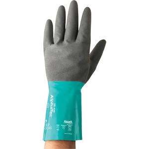 AlphaTec® 58-430 Series Chemical Resistant Gloves - 7, 8, 9, 10, 11, 13", 10-mil, Safety, Nitrile, Flock-Lined/Cotton, EN 374:2016-1 Type A/EN 374:2016-2/EN 374:2016-5, JKLOPT, ANSI Level 5
