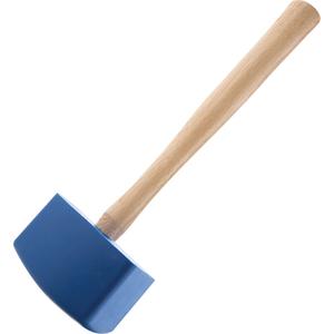 Ergotech Soft Anti-Impact Mallet - Plain, Wood, 12-1/2", 2.5" x 4" x 2.3", 30 - 40, Blue Sorbothane® Visco-Elastic Polymer, Straight