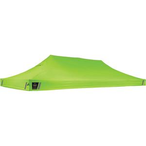 Shax® Heavy-Duty Adjustable Pop-Up Tent - 20', 10', 10' - 14', High Visibility Lime, Steel, Polyester, Polyurethane & UV Treatment, 6