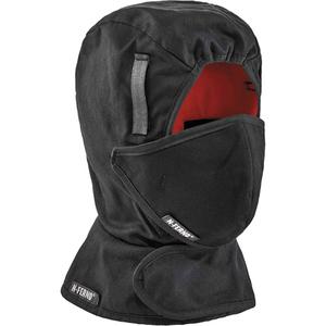 N-Ferno® Winter Hard Hat Liner with Mouthpiece - Cotton, Fleece, Black, One Size