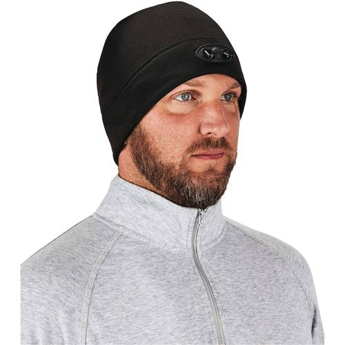 N-Ferno® Skull Cap Beanie Hat with LED Lights - Fleece, Unlined, Orange, One Size, 48, 72', 68 Hours - Image 3