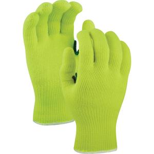 Luxury Liner Gloves - Small, Large, Acrylic, Non-Coated, 10, High Visibility Yellow