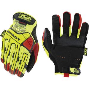 Hi-Viz M-Pact® D4-360 Impact Gloves - 8, 9, 10, 11, 12, Hook & Loop, Synthetic, Black, Red & High-Visibility Yellow, ANSI/ISEA 138: Level 1 & ANSI Level A4, EN 388 Level 3, EN 388 Level 4