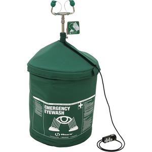 Portable Tempered Emergency Eyewash - Pressurized, ANSI Z358.1, 15 gal., 120 V, 39-1/2" (100.3 cm), 16" (40.6 cm), '-20°F - 100°F (-30°C - 38°C)