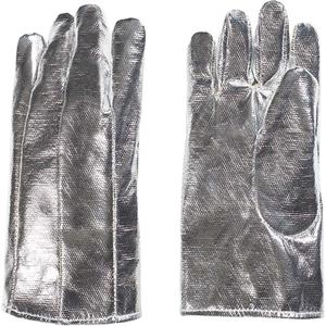 Heat Resistant Gloves - One Size, 12 oz., Kevlar®/Aluminized, Wool, Unrated, Slip-On, 14"
