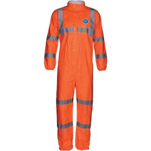 HV High Visibility Coveralls with Collar - Tyvek® 500, Small, Medium, Large, X-Large, 2X-Large, 3X-Large, 4X-Large, 5X-Large, 6X-Large, Orange
