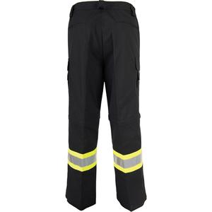 All-Season High Visibility Ventilated Pants - Black, Silver/Yellow, 48, 30, 32, 34, Poly-Cotton