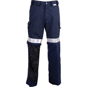 All-Season High Visibility Ventilated Pants - Navy Blue, Silver, 34, 28, 36, Poly-Cotton