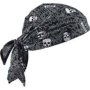 Chill-Its® 6710CT Cooling Triangle Hat with Cooling Towel - Multi-Colour, Skulls