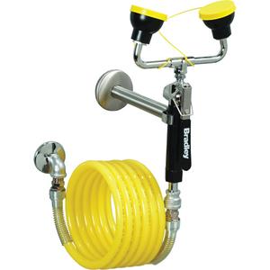 Eyewash Station - Wall-Mount, None, ANSI Z358.1, 12', High Visibility Yellow, Full 1 Year