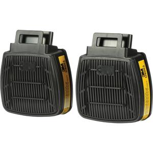 Secure Click™ Respirator Cartridge - Gas/Vapour Cartridge, Organic Vapour/Acid Gas, HF-800 Series Reusable Respirator, NIOSH, Yellow