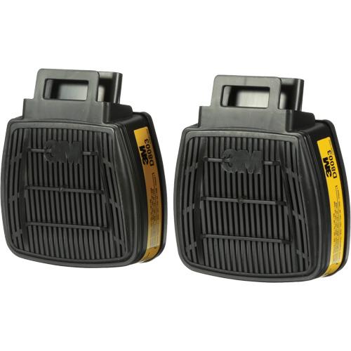 Secure Click™ Respirator Cartridge - Gas/Vapour Cartridge, Organic Vapour/Acid Gas, HF-800 Series Reusable Respirator, NIOSH, Yellow