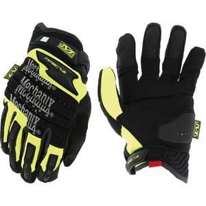 M-Pact® 2 Heavy-Duty Impact Gloves - Small/8, Medium/9, Large/10/11, 2X-Large/12, Hook & Loop, Synthetic, High Visibility Yellow & Black, EN 388 Level 2, EN 388 Level 1, EN 388 Level 1