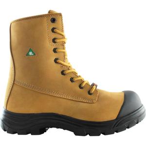 Storm Work Boots - Leather, 10, 7, 7-1/2, 8, 8-1/2, 9, 9-1/2, 10-1/2, 11, 12, 13, Steel, Puncture Resistant, Non-Metallic, Meets/Exceeds CSA Green Triangle, Impermeable, Brown, 2E