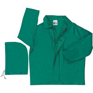 Dominator Limited Flammability Rain Jacket - Polyester/PVC, 2X-Large, Green, 0.42 mm