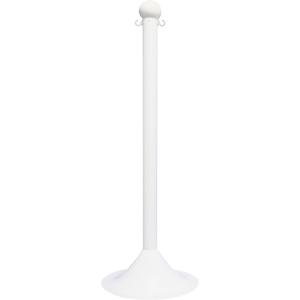 Light-Duty Stanchion - 41", Plastic, White, 2", 14"