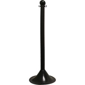 Light-Duty Stanchion - 41", Plastic, Black, 2", 14"