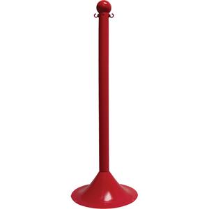 Light-Duty Stanchion - 41", Plastic, Red, 2", 14"