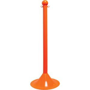 Light-Duty Stanchion - 41", Plastic, Orange, 2", 14"