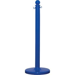 Medium-Duty Stanchion - 40", Plastic, Blue, 2.5", 14"