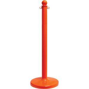 Medium-Duty Stanchion - 40", Plastic, Orange, 2.5", 14"