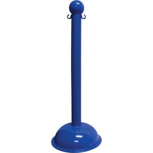 Heavy-Duty Stanchion - 40", Plastic, Blue, 3", 16"