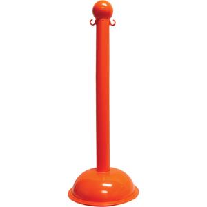 Heavy-Duty Stanchion - 40", Plastic, Orange, 3", 16"