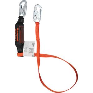 Titan™ Shock-Absorbing Lanyard - 3', 6', 4', Meets/Exceeds CSA-Z259.11, 120 lbs., 335 lbs., Locking Snap Hook, Locking Snap Hook, Polyester, Pack, 1, Orange
